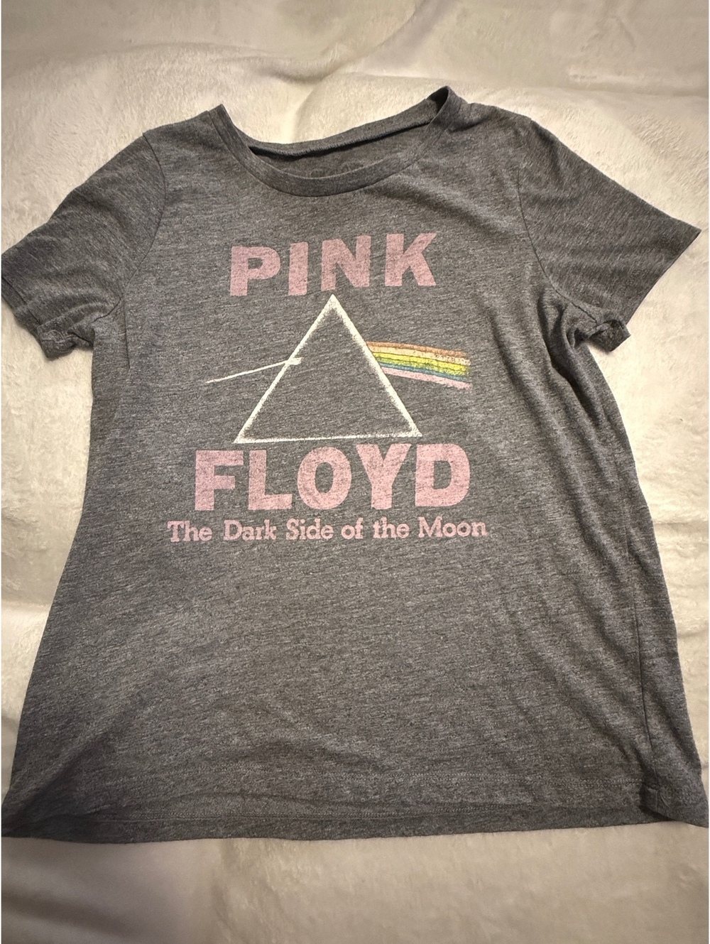 Pink Floyd Dark Side Moon Gray Graphic Tee